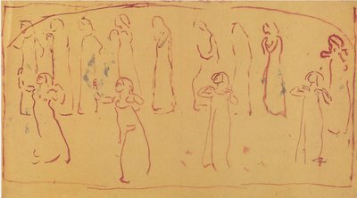 Trece figuras de pie con vestiduras de Ferdinand Hodler